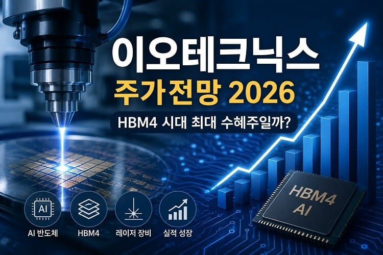 이오테크닉스 주가 전망과 HBM4, AI 반도체 성장 수혜를 나타내는 반도체 레이저 장비 이미지